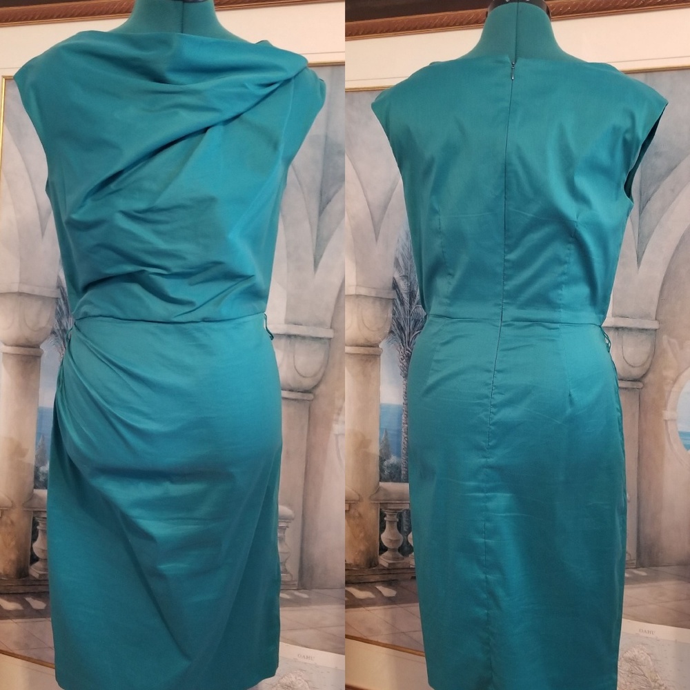 Teal dress by Suzi Chin